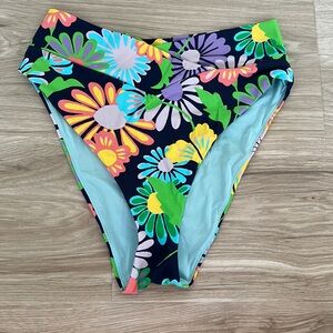 Aerie High Cut Cheeky swim bottoms size Large